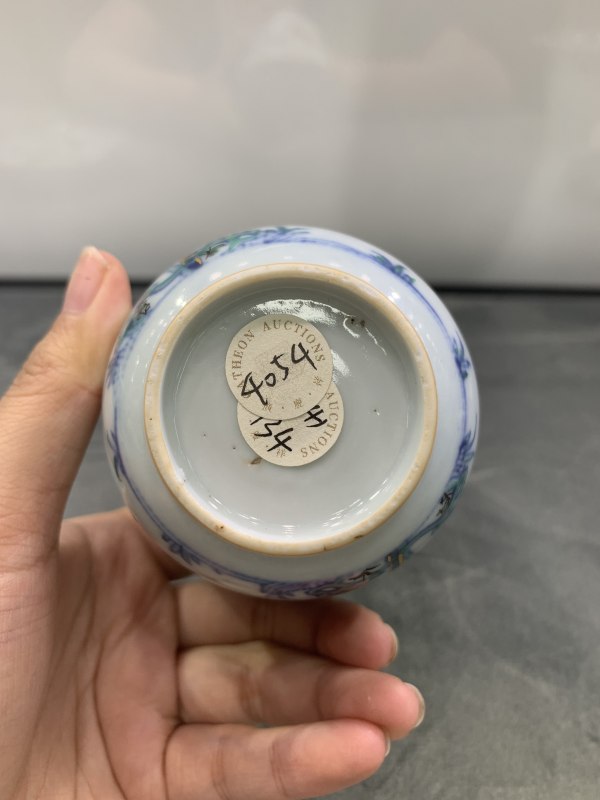 清康熙斗彩麒麟引凤纹杯盏一套 - 图7
