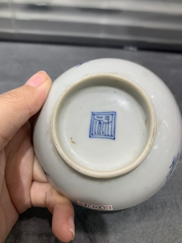 清道光青花一帆风顺图小盘一对 - 图7