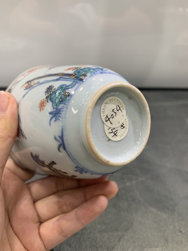 清康熙斗彩麒麟引凤纹杯盏一套 - 图8