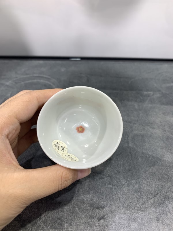 清乾隆粉彩描金山水楼阁纹小杯 - 图7