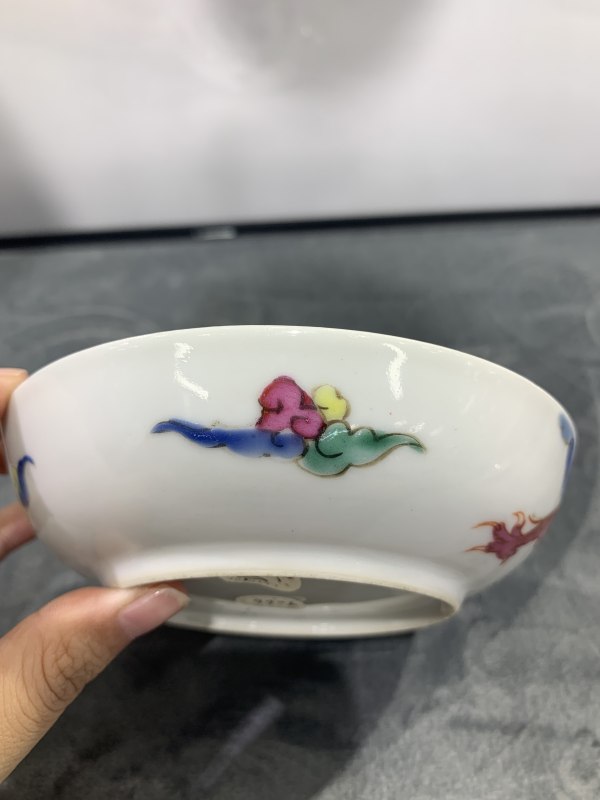 清雍正粉彩过墙龙纹盘 - 图6