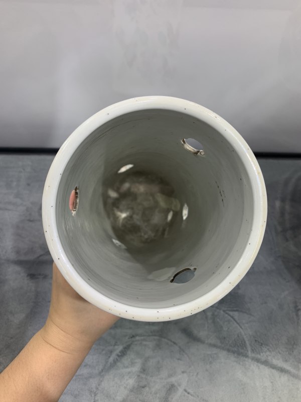 清晚期粉彩富贵大吉图帽筒 - 图7