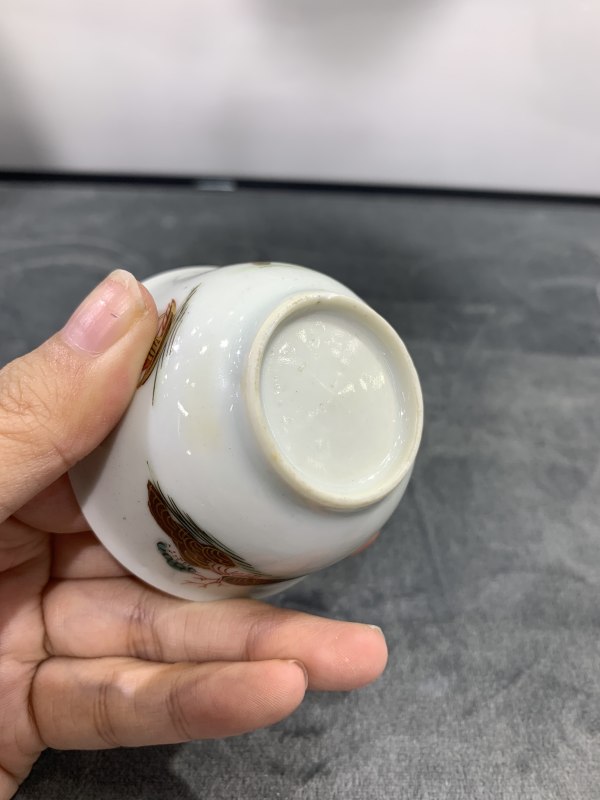 清乾隆粉彩描金山水楼阁纹小杯 - 图9