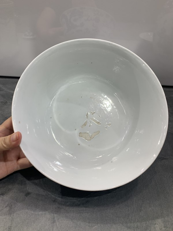 清晚期青花双龙赶珠纹盖碗 - 图7