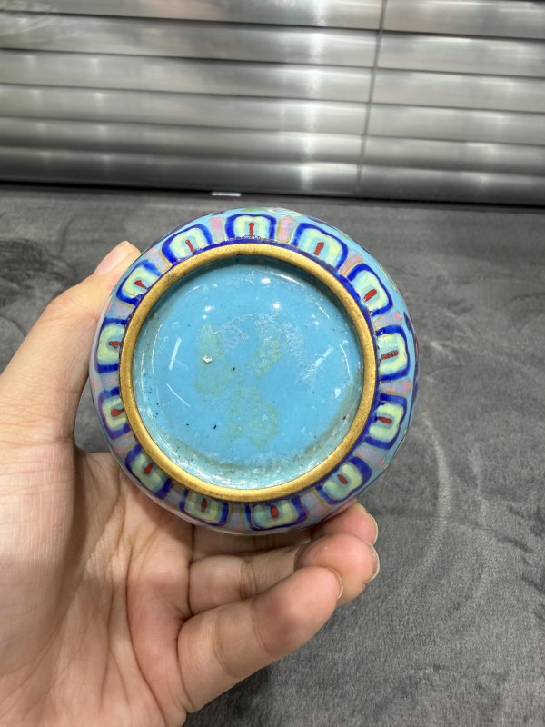 民国铜胎画珐琅喜字杯 - 图7