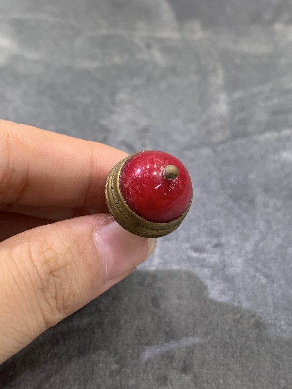 清中期青花釉里红缠枝花卉纹鼻烟壶 - 图8