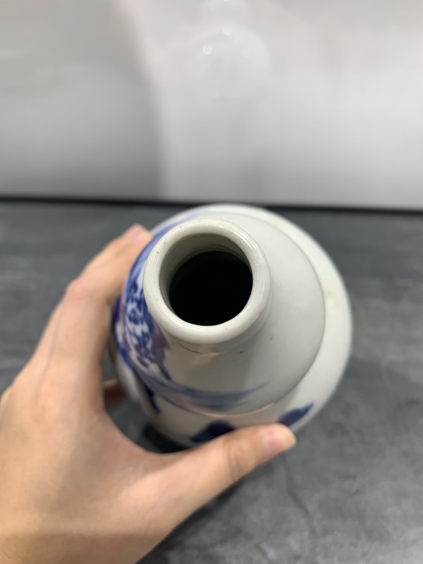 清晚期青花山水楼阁纹葫芦瓶 - 图10