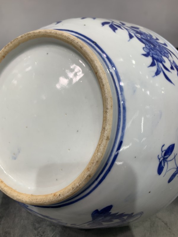 清晚期青花雉鸡牡丹纹大碗 - 图15