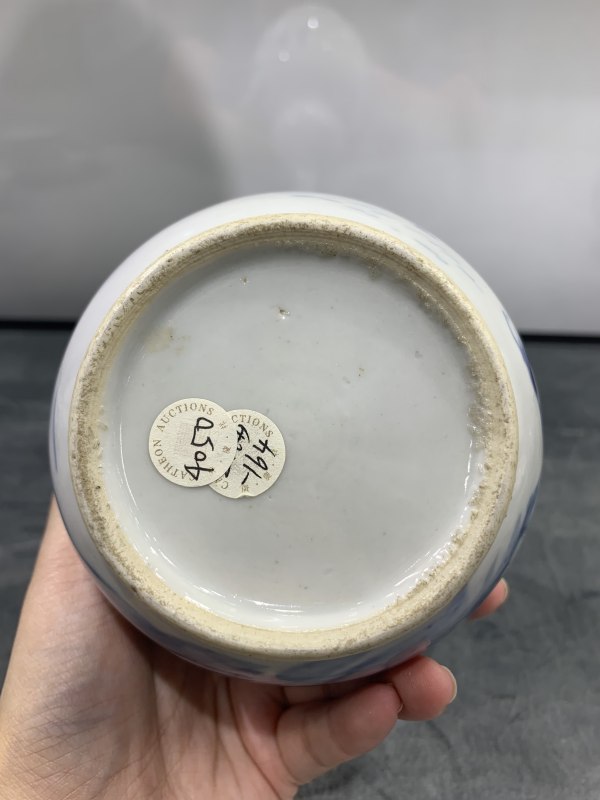清晚期青花山水楼阁纹葫芦瓶 - 图11