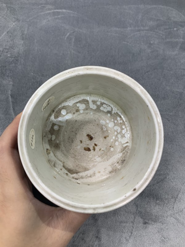 清晚期素三彩骏马图竹节型琴炉 - 图7