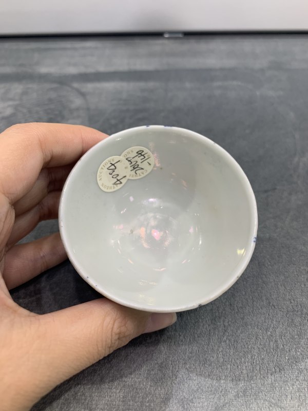 清晚期蓝釉小杯 - 图5