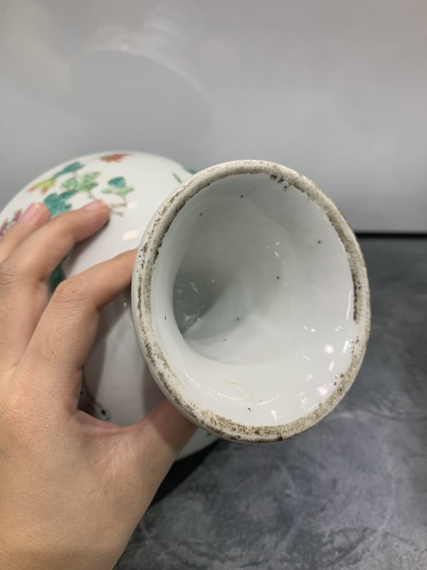 民国粉彩四季花卉纹高足供碗 - 图11