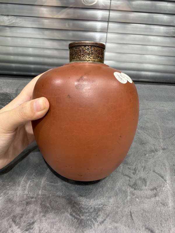 清紫砂茶叶罐（包铜口） - 图3