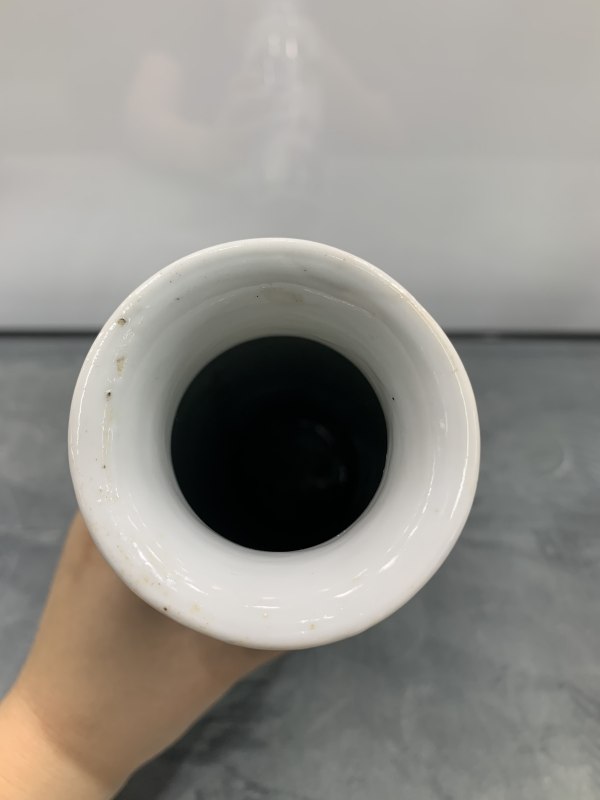 清晚期青花五彩洞石芭蕉麒麟引凤纹筒瓶 - 图6