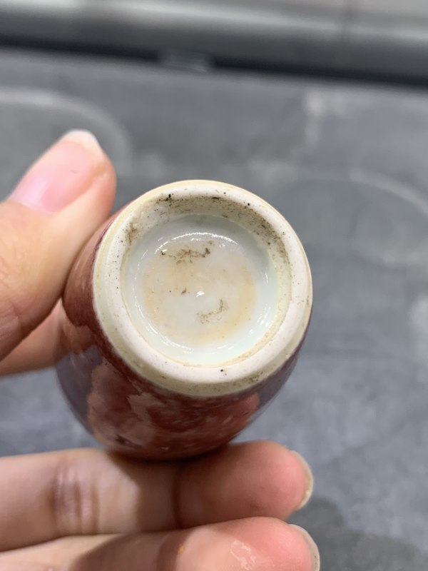 清康熙豇豆红釉鼻烟壶 - 图8