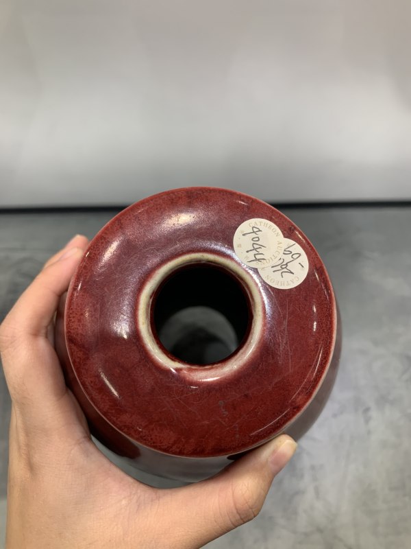 清晚期钧红釉葫芦形庙顶 - 图5