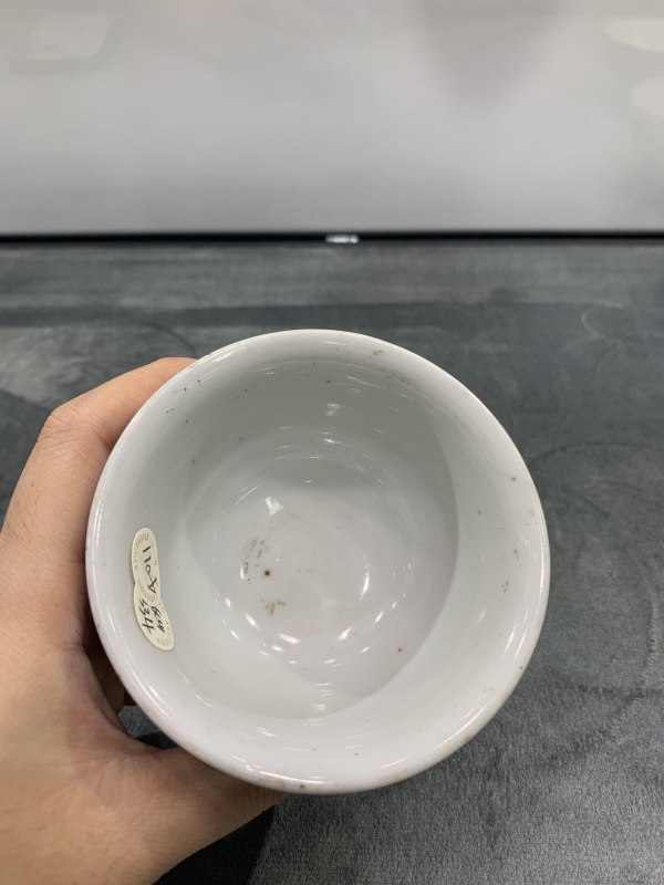 清乾隆青花缠枝花卉纹高足杯 - 图7