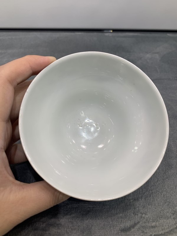 清中期青花双龙赶珠纹盖碗 - 图7