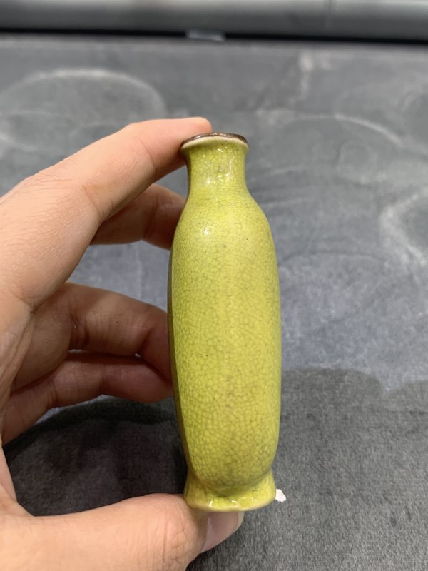 清晚期茶叶末釉鼻烟壶 - 图5