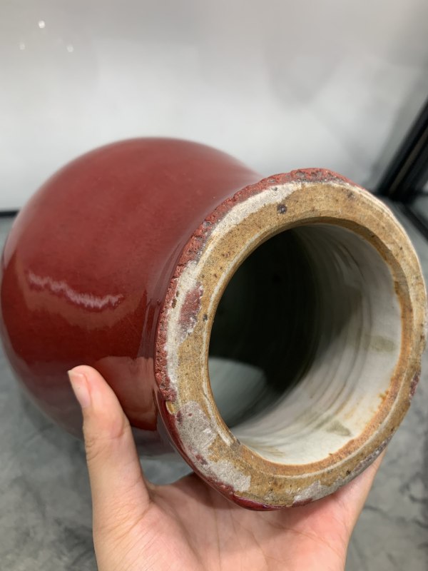 清晚期钧红釉葫芦形庙顶 - 图7