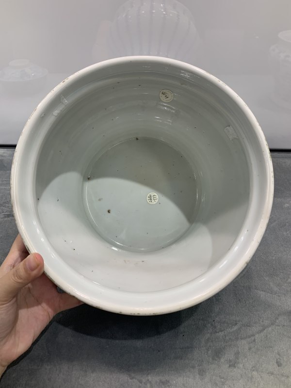 清晚期青花诗文马蹄尊 - 图7