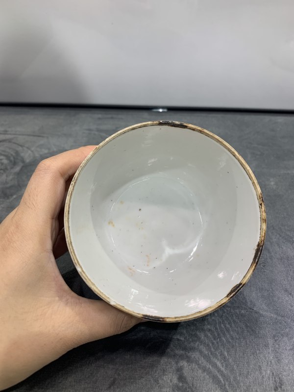 民国粉彩花鸟纹小盖缸 - 图7