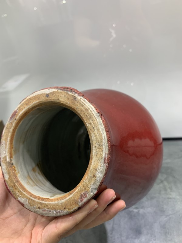清晚期钧红釉葫芦形庙顶 - 图8