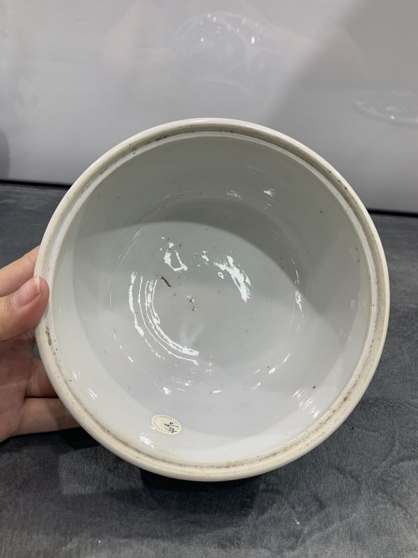 清康熙青花如意纹盖缸 - 图6