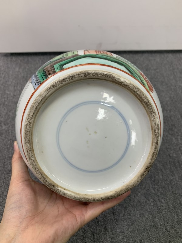 清晚期五彩沙场点兵故事纹棒槌瓶 - 图15