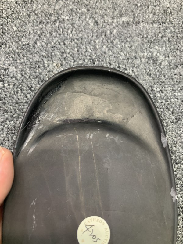 清早期端石随型砚台(带木盒) - 图5