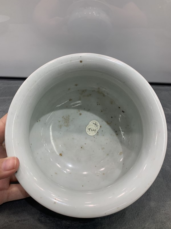 清乾隆青花山水楼阁纹琴炉 - 图7