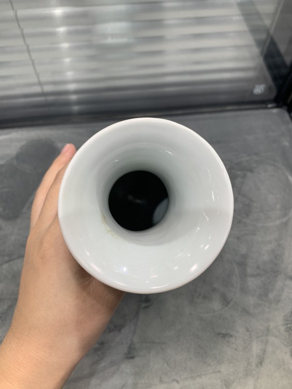 清雍正青花陶渊明爱菊图诗文琵琶尊 - 图5