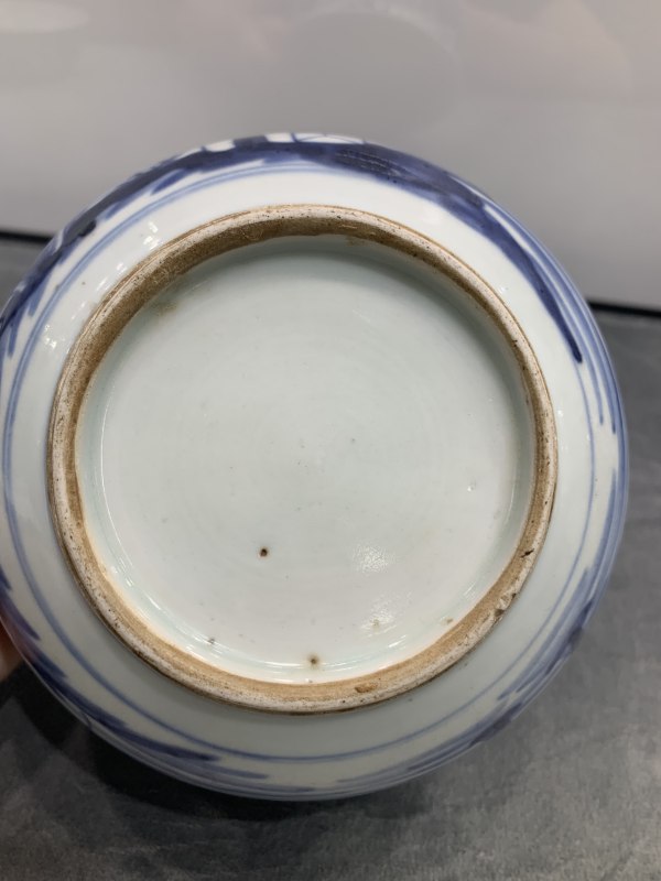 清乾隆青花山水楼阁纹琴炉 - 图8