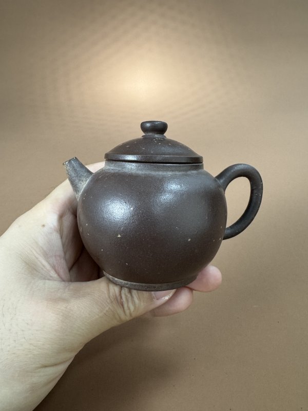 清 紫泥铺砂具轮珠壶 - 图3
