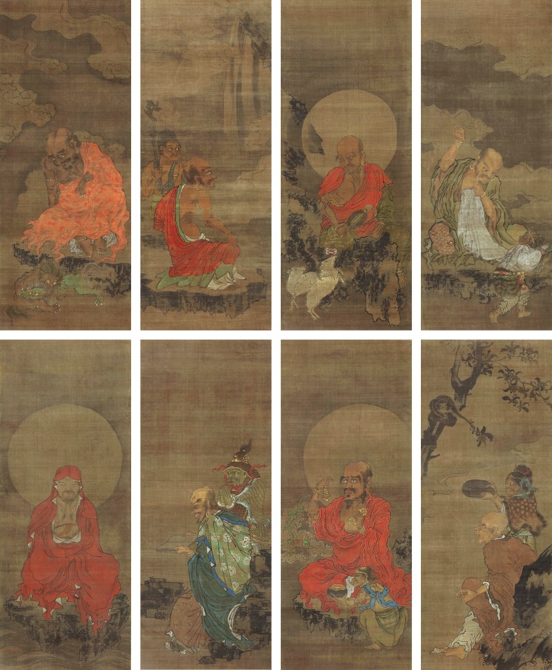 19世纪 罗汉图一组八张 - 图2