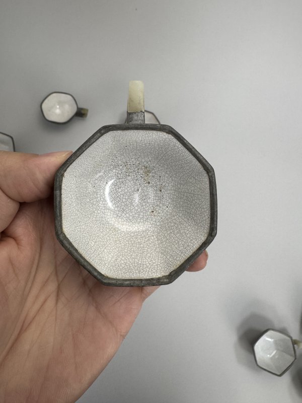 清 竹香刻锡制各式杯10只 - 图36