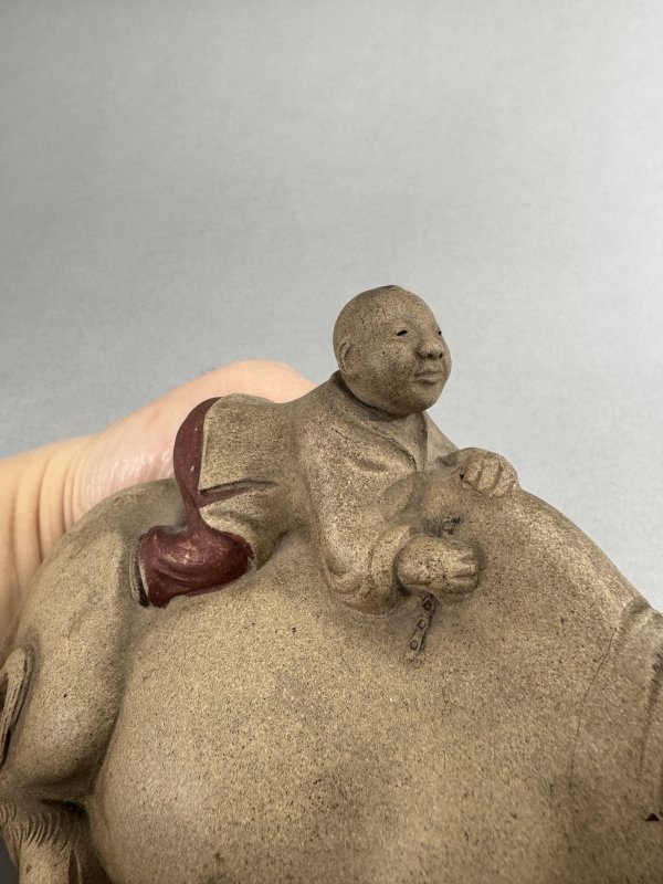 清末民初 段泥牧童骑牛水滴 - 图5