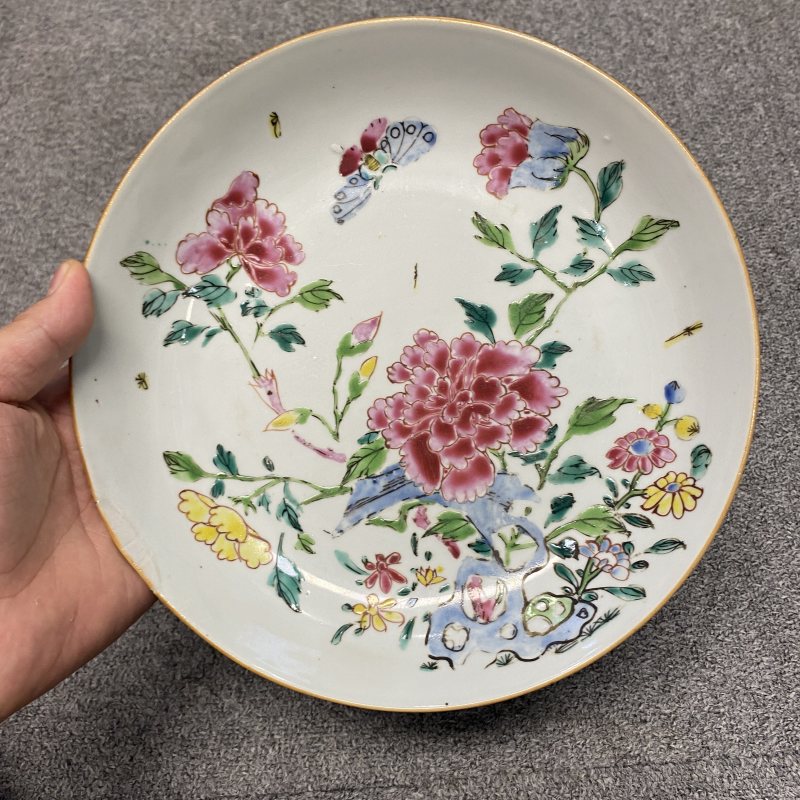 清雍正 粉彩花卉纹盘 - 图6