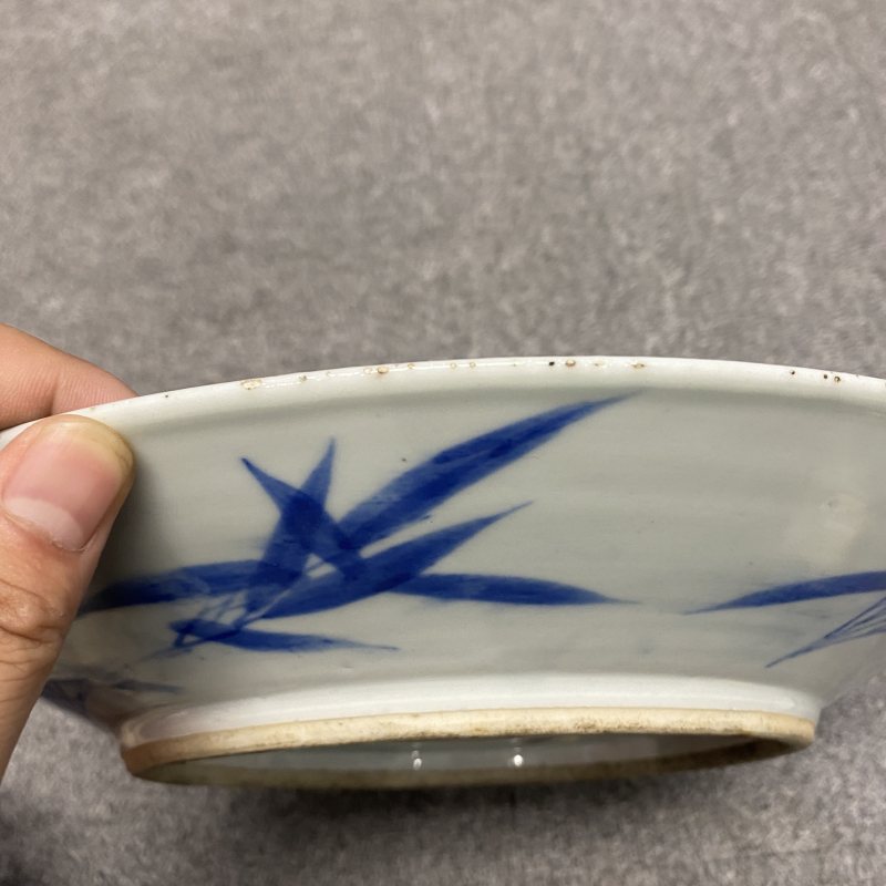 清晚期 青花喜上眉梢纹盘 - 图12