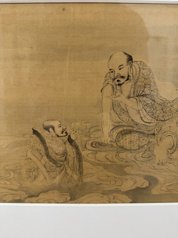 清 罗汉诵经图、雪景山水图两幅 - 图5