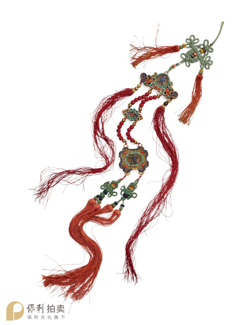 清中期 花丝镶嵌万事大吉纹一事三套金香囊 - 图2