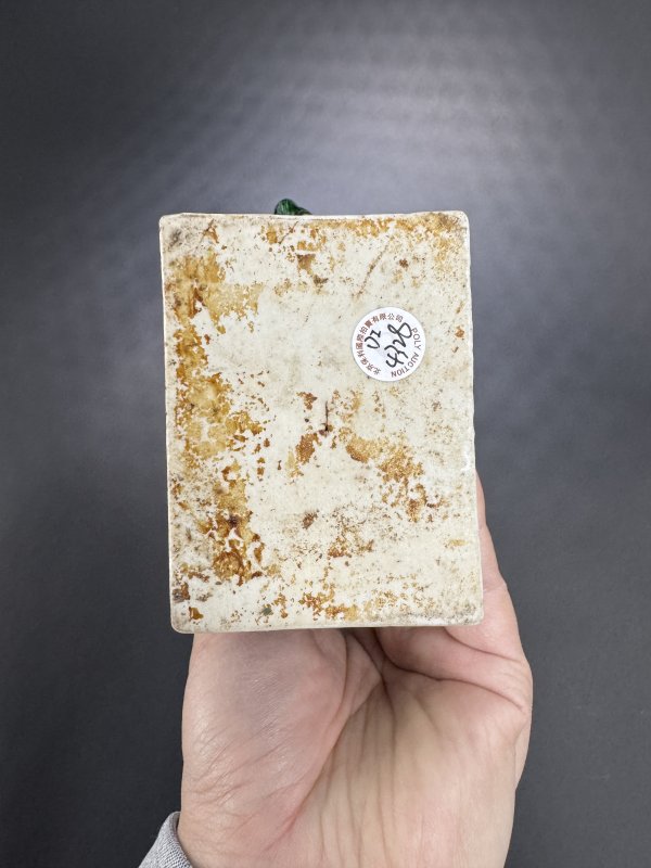 清 素三彩狮子戏球柄执壶 - 图11