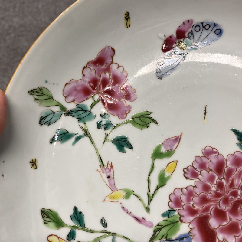 清雍正 粉彩花卉纹盘 - 图8
