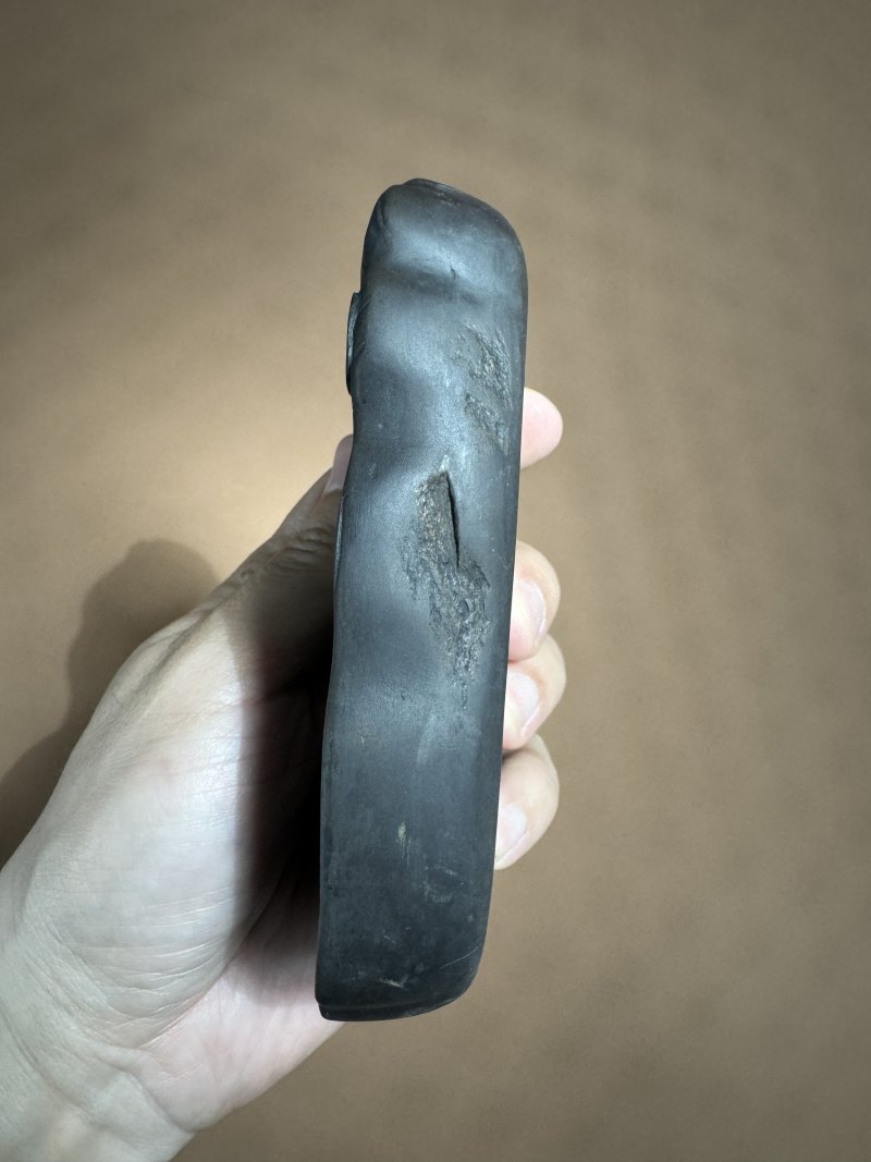 清 端石雕荷叶、瓜瓞砚共两方 - 图8