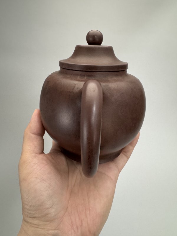 清 邵友兰款紫泥笠帽壶 - 图6