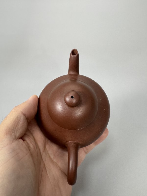 清中期 孟臣诗句紫泥梨形壶 - 图7