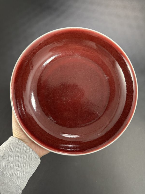 清乾隆 霁红釉盘 - 图4