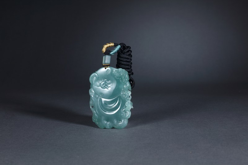 当代 天然翡翠雕不动明王挂件 - 图4