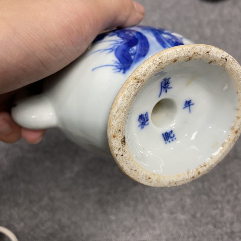 清晚期 青花花鸟纹倒流壶 - 图11