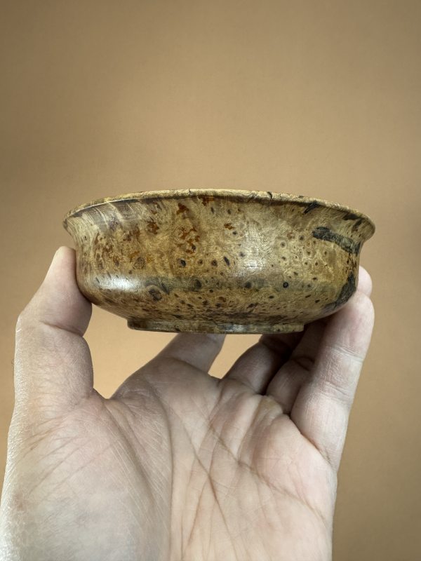 清 铁翦银龙纹碗套扎古扎雅木碗 - 图4